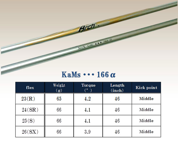 Arch-KaMs高性能シャフト定価79200円 値下げしました！