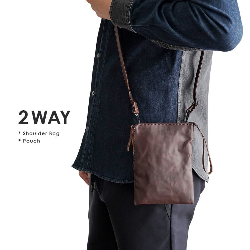 馬革】ショルダーバッグ / ミニポーチ 本革 Butler Verner Sails 日本