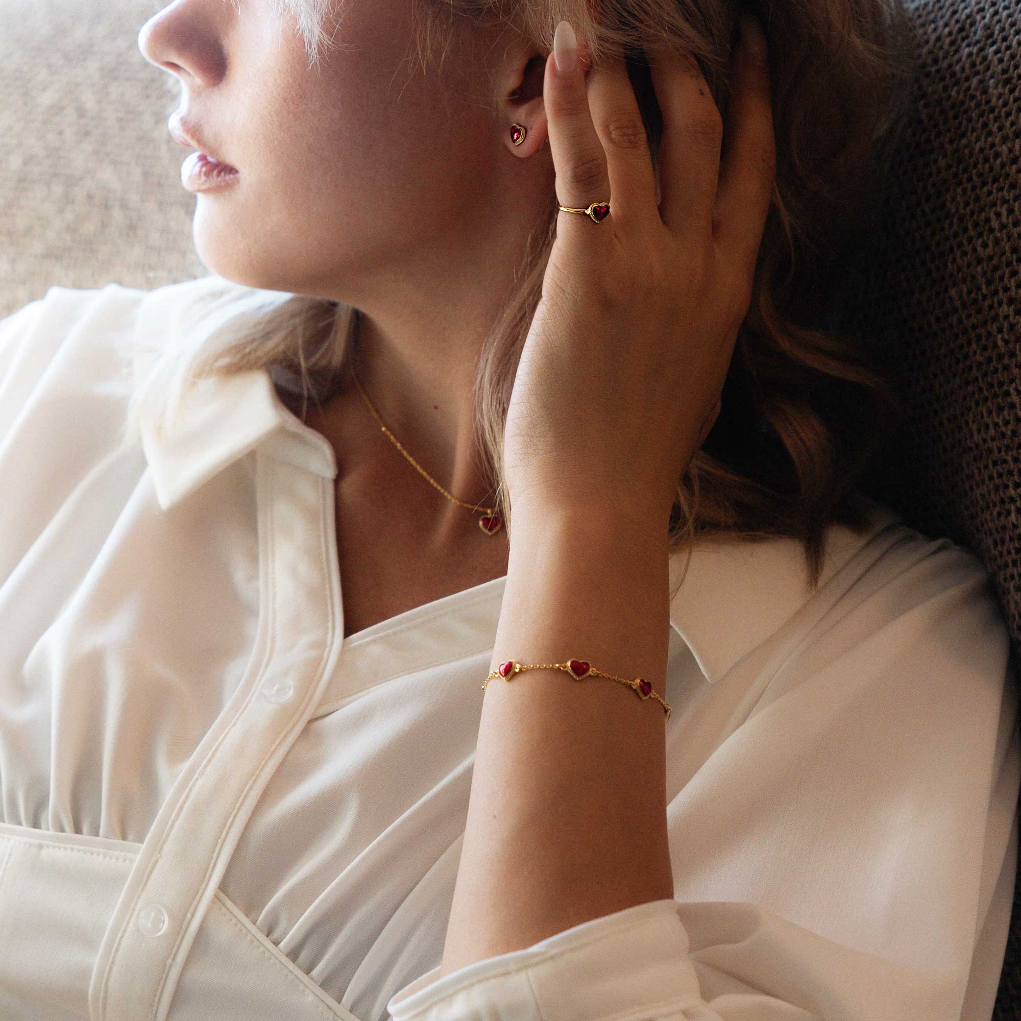 ポップハート レッド ブレスレット