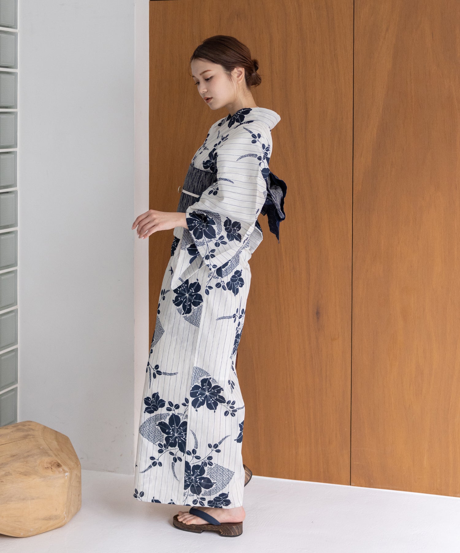 こだわり浴衣 5点セット (浴衣/帯/下駄/腰紐/着付け冊子) 浴衣