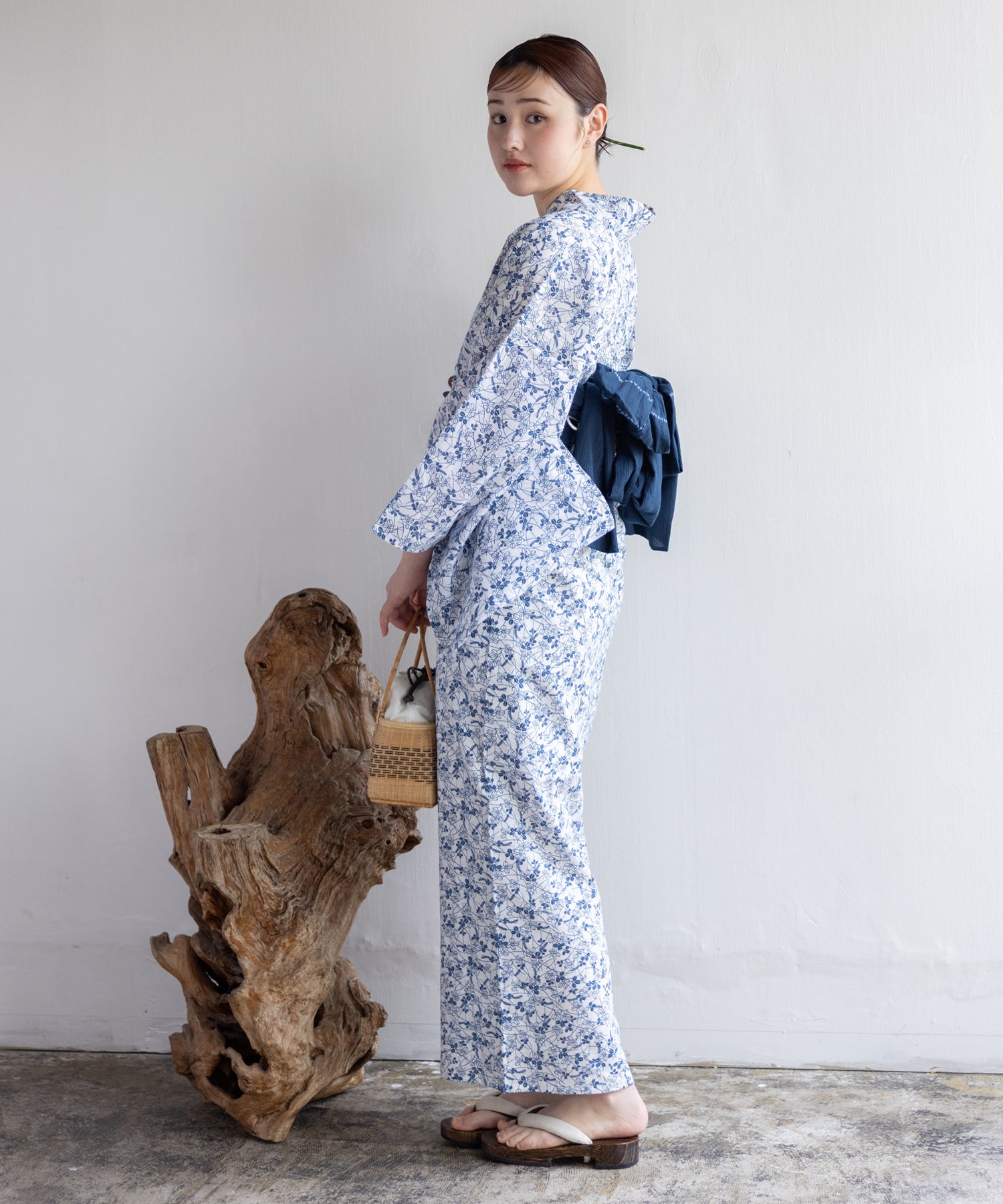 二橋染工場】捺染こだわり浴衣2点セットby yukatakan grace – ゆかた館