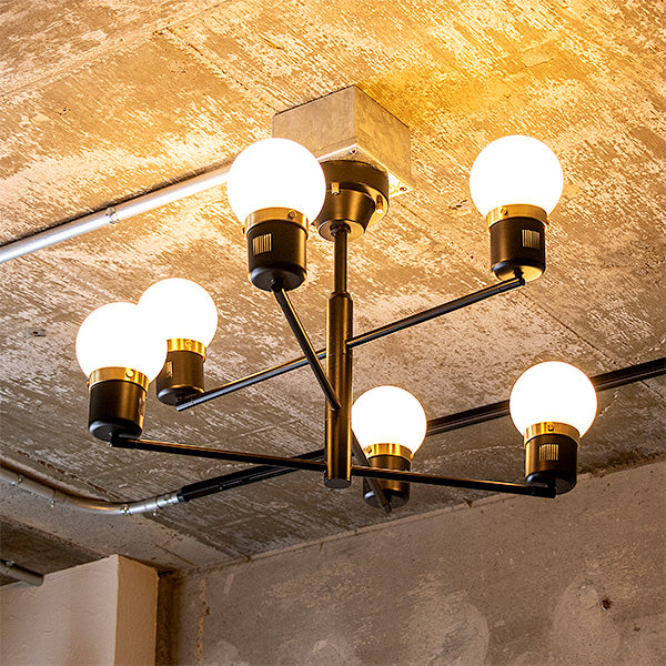 6灯シーリングライト デボン