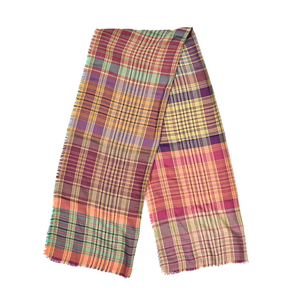 SALE｜ETRO エトロ / カシミヤシルク チェック柄ストール / メンズ