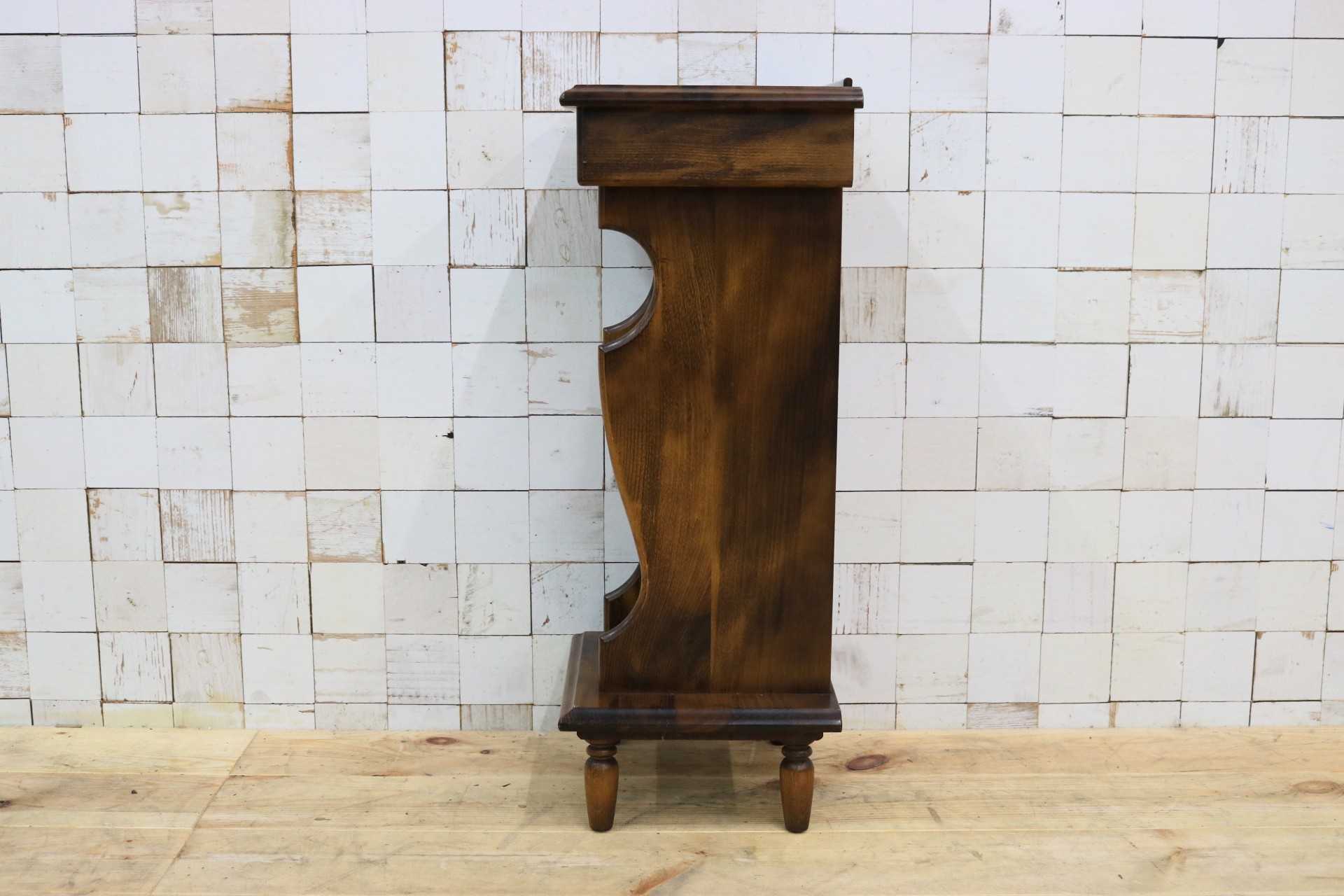 GMFS387○karimoku / カリモク オールドカリモク 電話台 花台 飾り棚