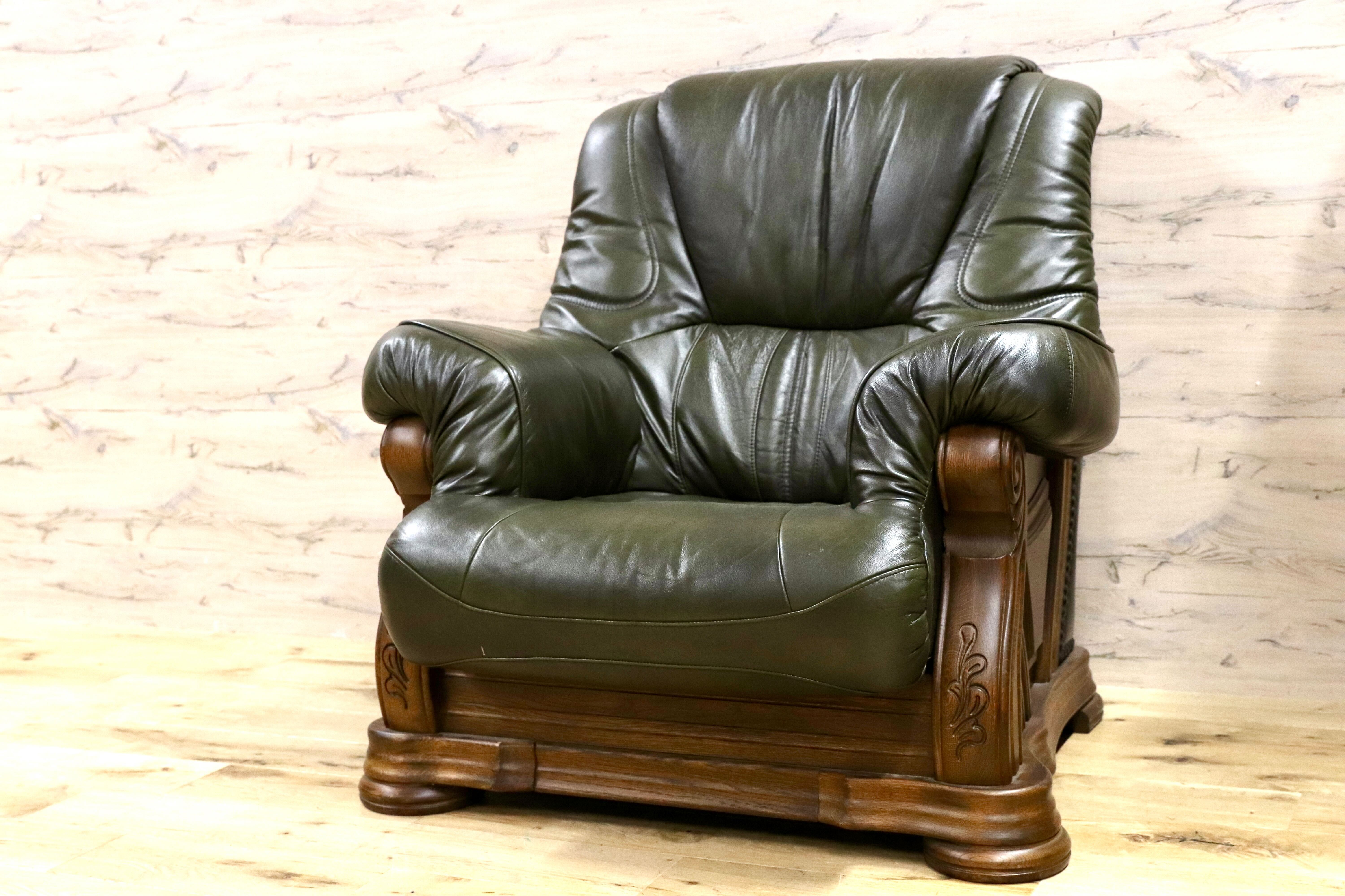 GMFN177○オランダ製 ダッチカントリー シングルソファ 1人掛けソファ