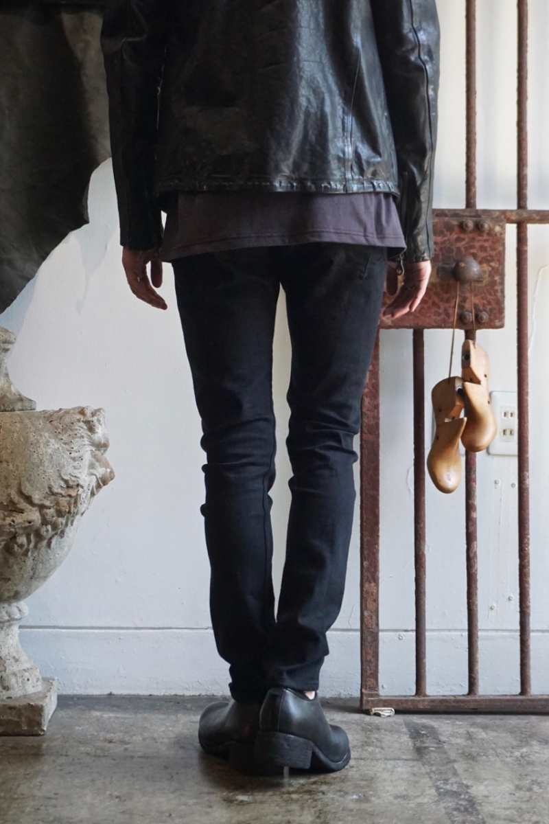 2027-02.「Kurozome Rewear From Kyoto」Semi sarrouel Pants. Black