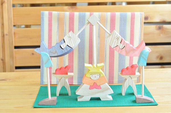 在庫あり】五月人形 遊プラン・小黒三郎 円武者とかがり火・大 木の