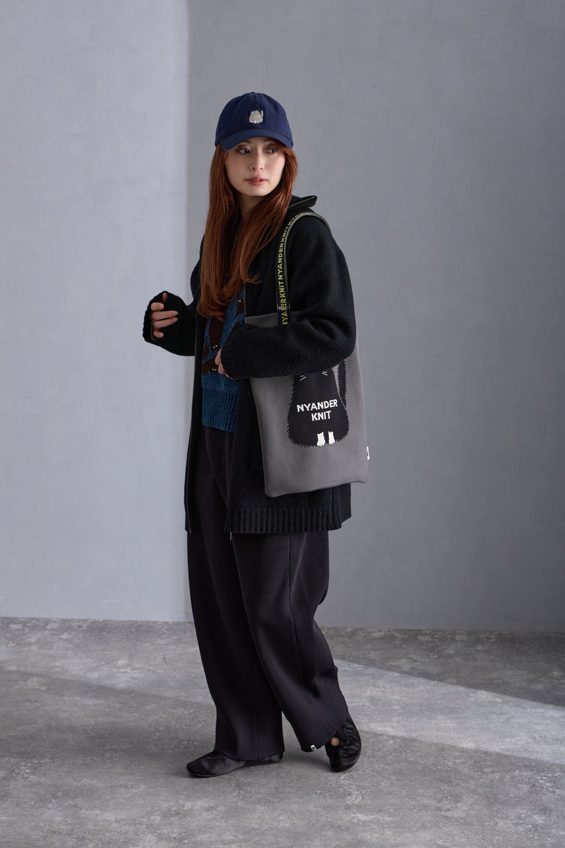 NYW026【NYANDER KNIT/ニャンダーニット】KNIT BARREL PANTS 【公式