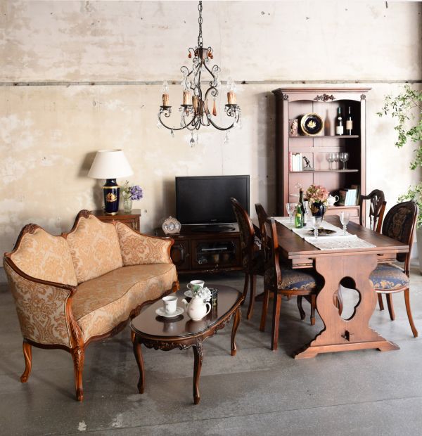 アンティーク風 コーヒー テーブル(y-110-f)｜アンティーク風