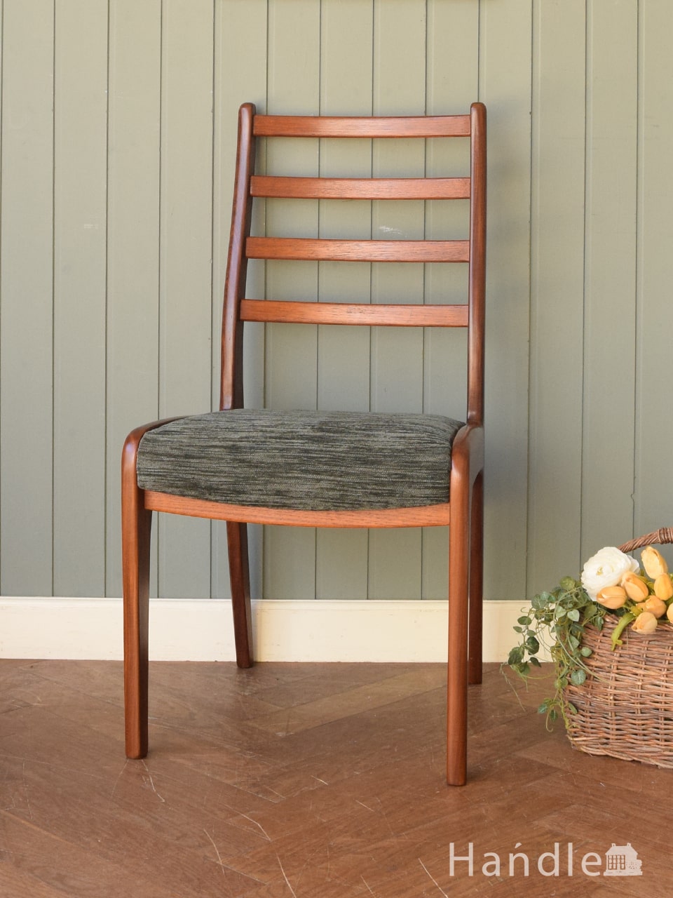 G-planのラダーバックチェア、北欧スタイルのヴィンテージダイニング