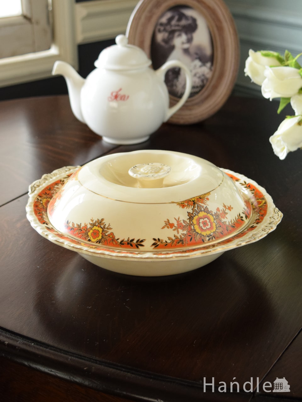 イギリスのアンティーク陶磁器、W.H.Grindleyのチュリーン(m-4897-z