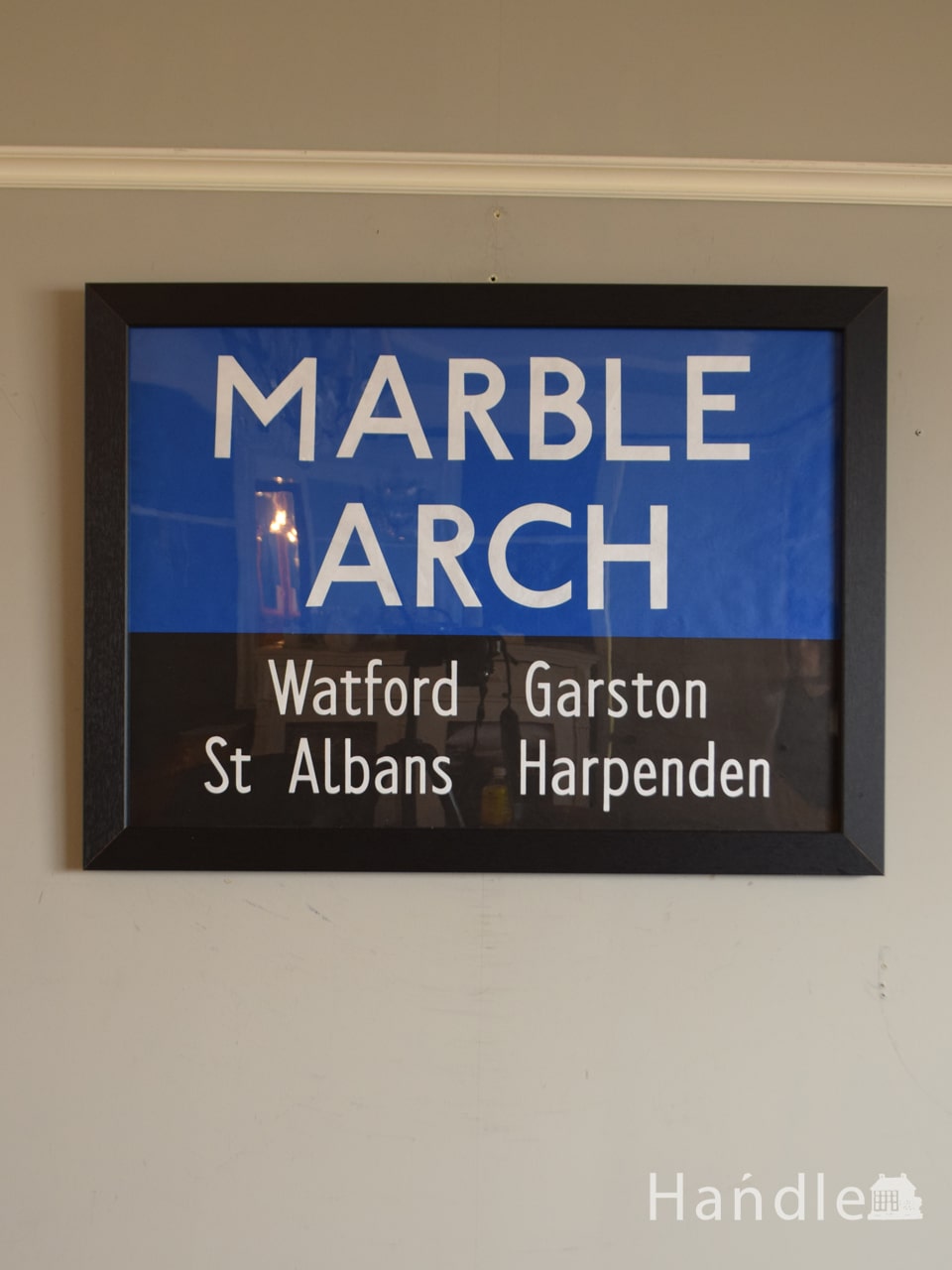 イギリスのおしゃれなビンテージ雑貨、バスサインのアートフレーム