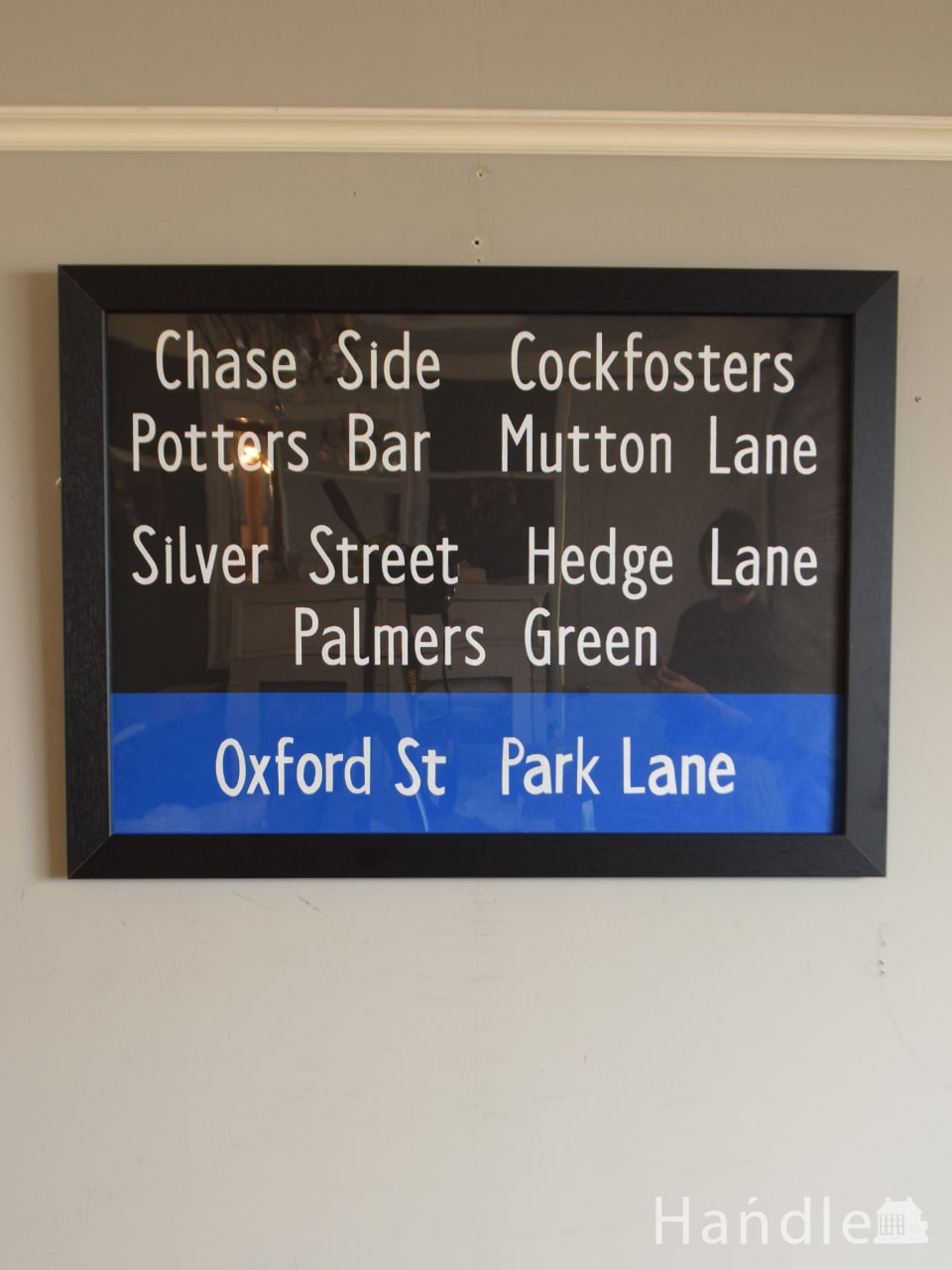 イギリスのビンテージ雑貨、バスサインのおしゃれなアートフレーム