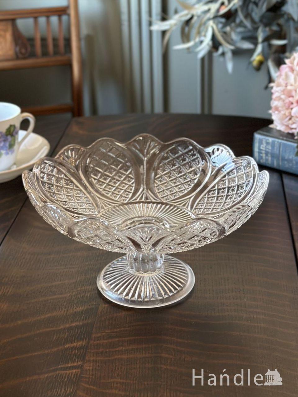 イギリスのアンティークシルバー食器、優雅な脚付きのコンポート(k