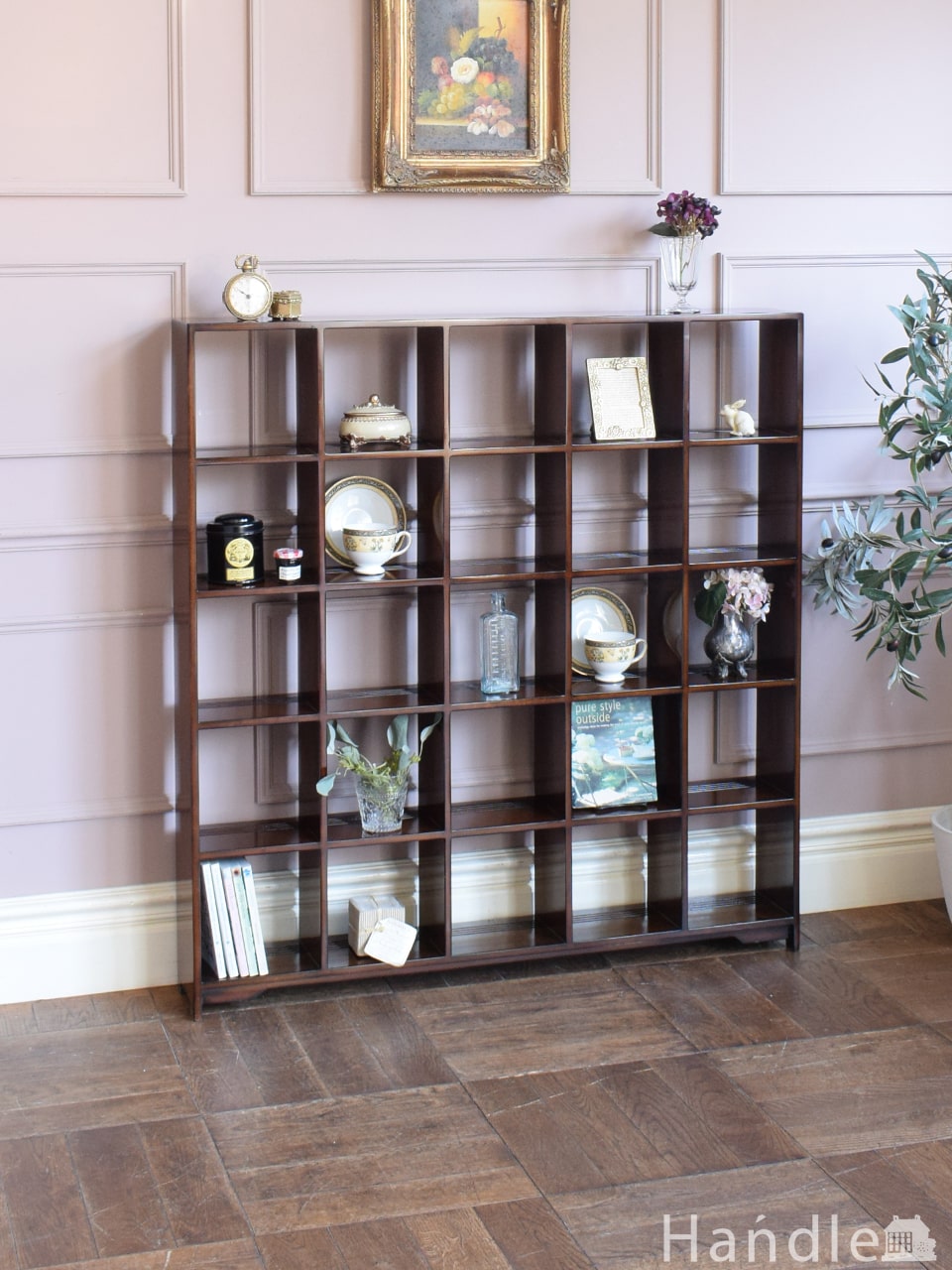 アンティーク風のおしゃれな書斎机、マホガニー材のプレジデントデスク