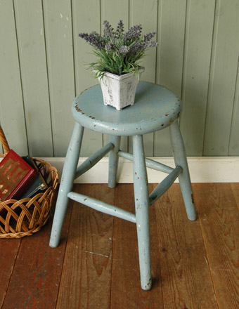 アンティーク スツール (水色)(d-426)｜アンティークチェア・椅子