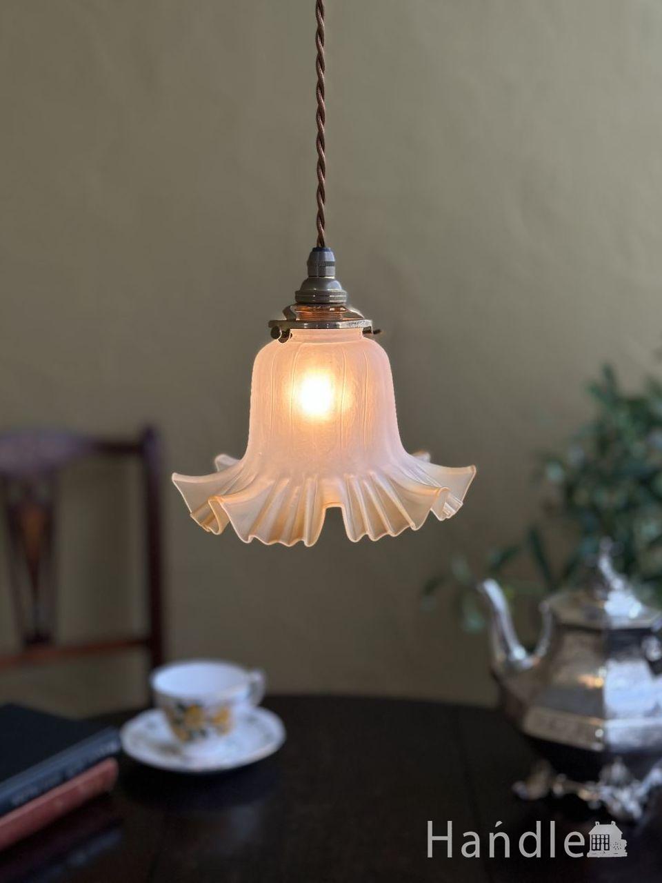 ビーズランプ ヴィクトリアングリーン・L（コード・E17シャンデリア