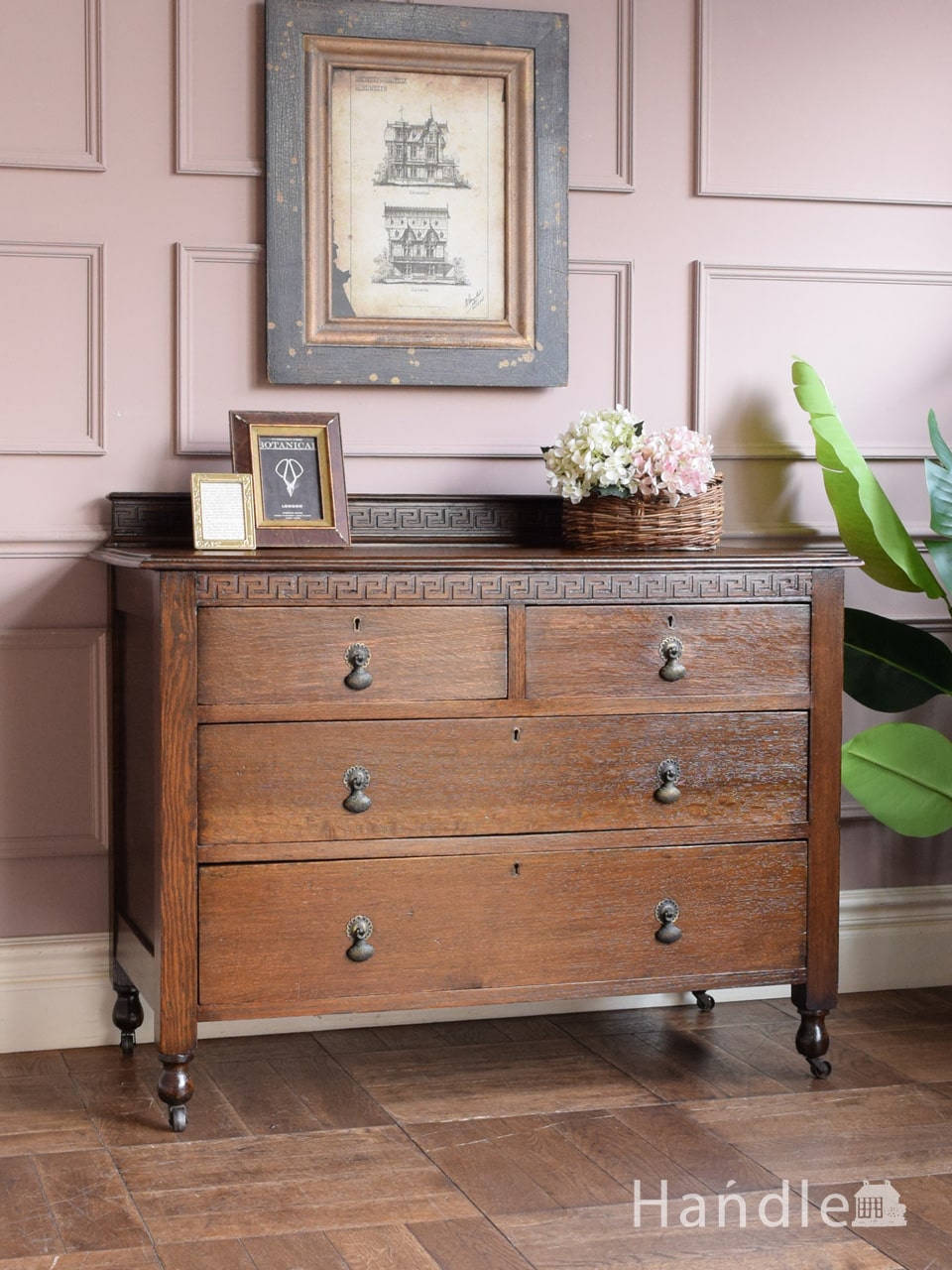 英国アンティークのドロワーチェスト、イギリスで見つけたタンス(q