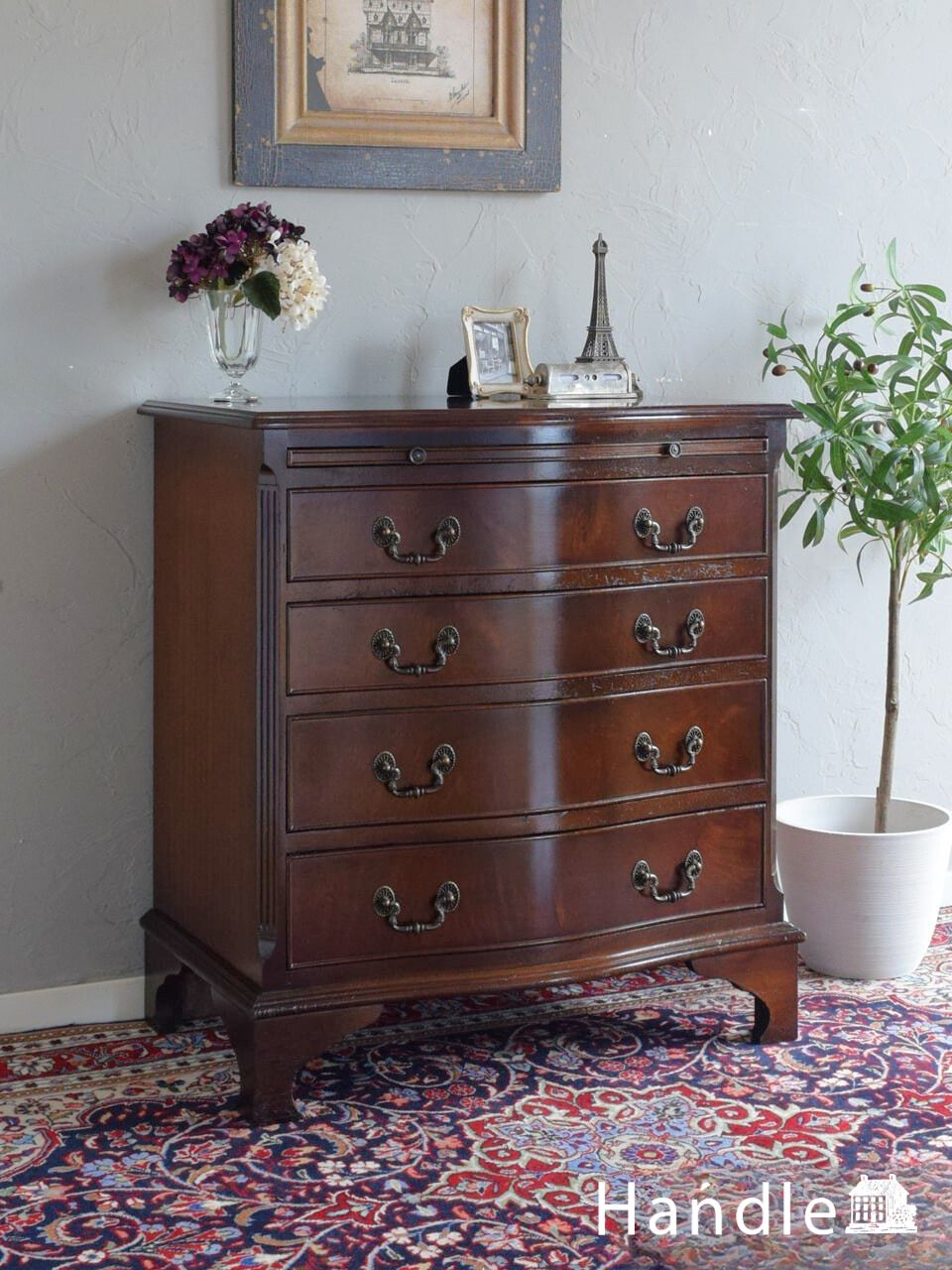 アンティークの素敵なフレンチインテリア、小さな3段チェスト(j-1233