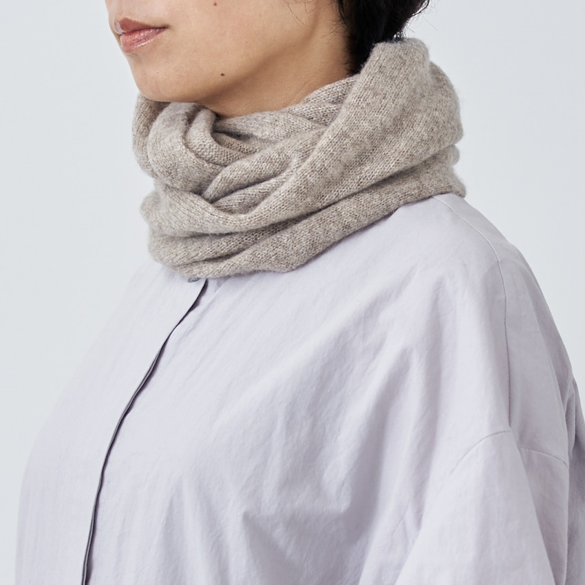 WOOL STUDIO カシミヤ100％のスヌード ベージュ: TORIYOSE | HANEDA