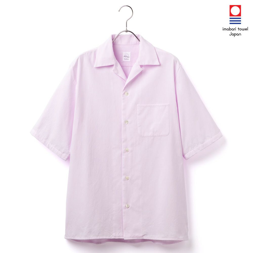 今治タオル プレミアムパイル メンズ カジュアルシャツ 半袖 オープン