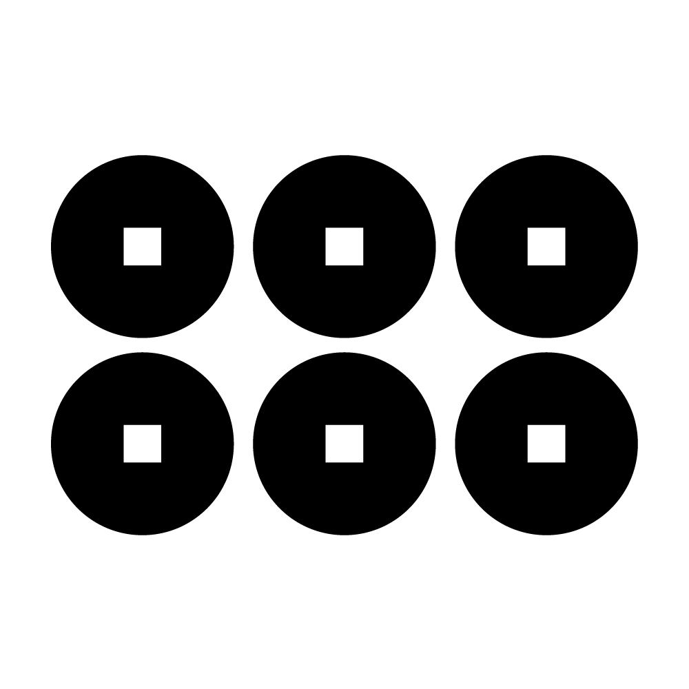 真田幸村の家紋「真田六文銭」のフリー画像素材（ベクター・Ai・EPS