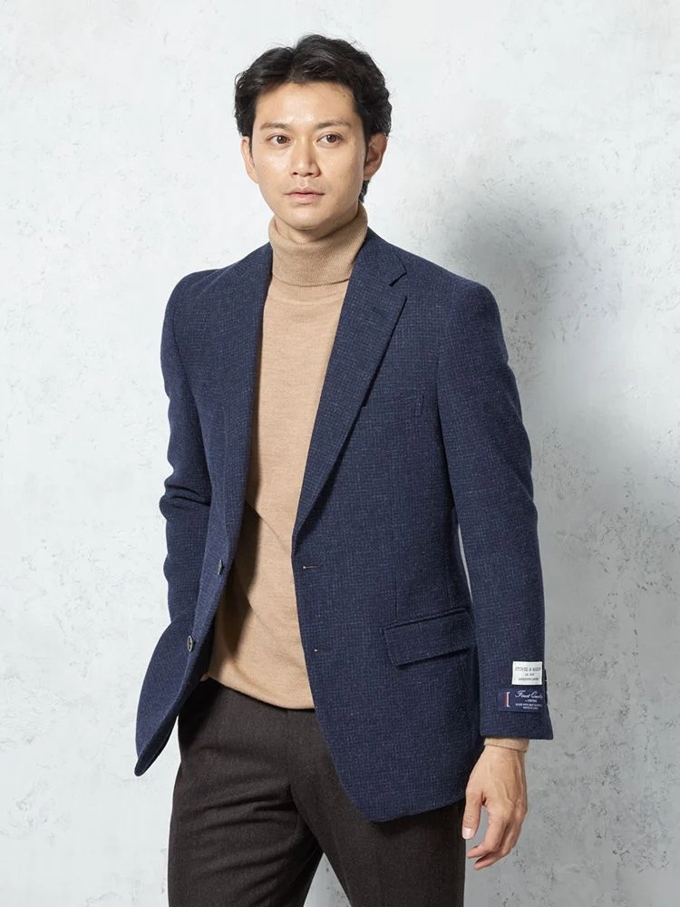 ウール100％】ジャケット 2つボタン 尾州素材 小柄 STOVEL＆MASON 秋冬