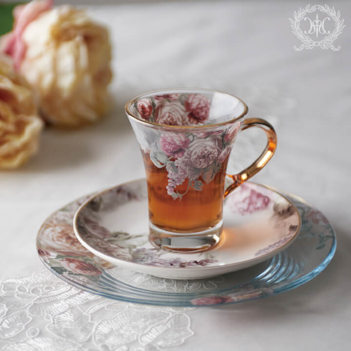 ローズブーケガラスプレート20cm｜輸入食器・雑貨の通販 | 輸入雑貨の