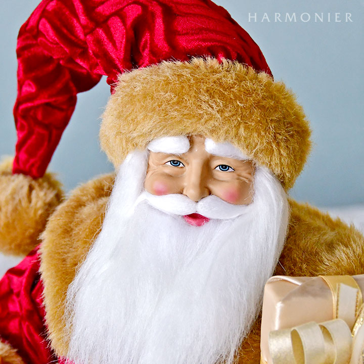 サンタクロースフィギュアレッド/グリーンギフトバッグ45cm