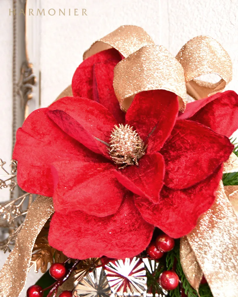 レッドマグノリアクリスマススワッグ60cm｜クリスマス雑貨の通販