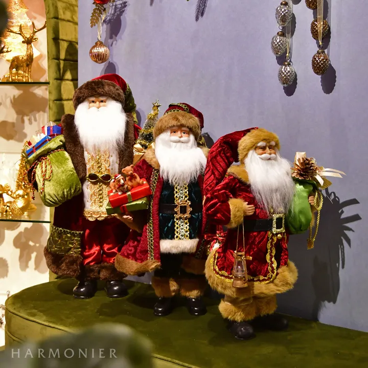 サンタクロースフィギュアレッド/グリーンギフトバッグ45cm