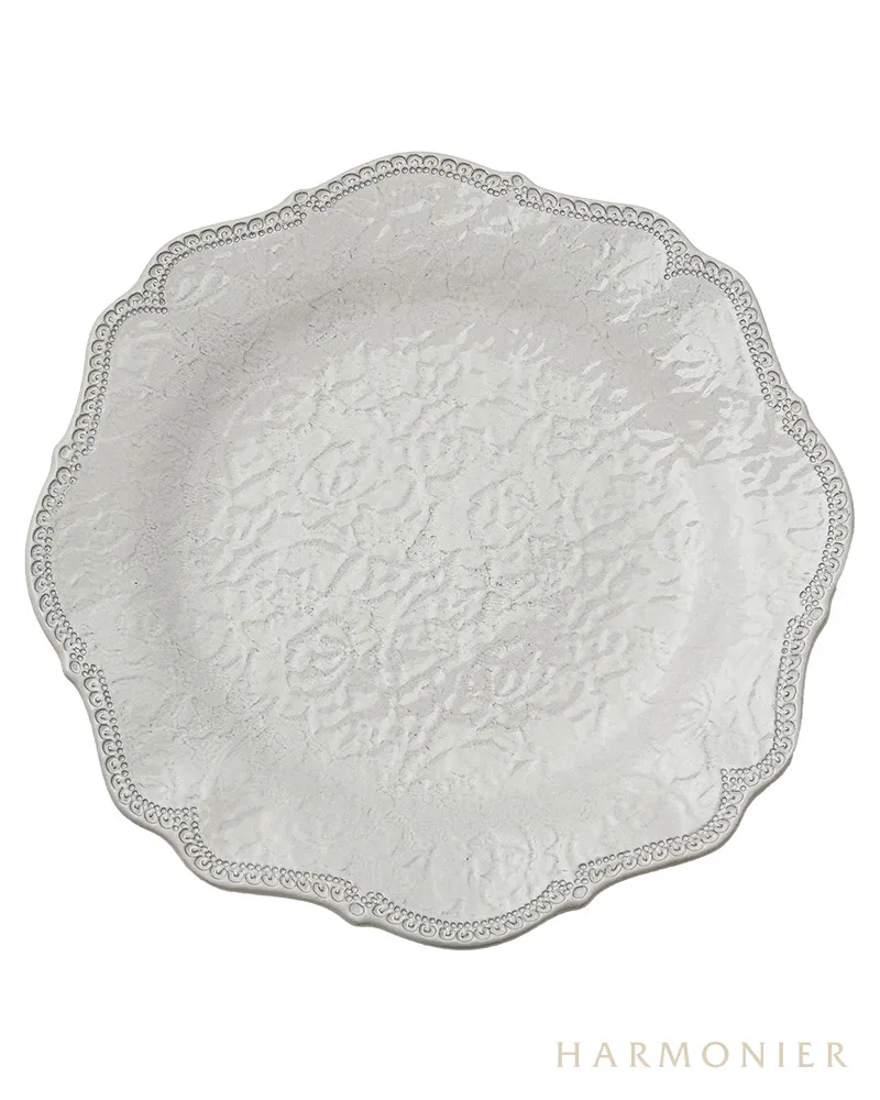 クリームレースプレート20cm/イタリア製｜輸入食器・雑貨の通販