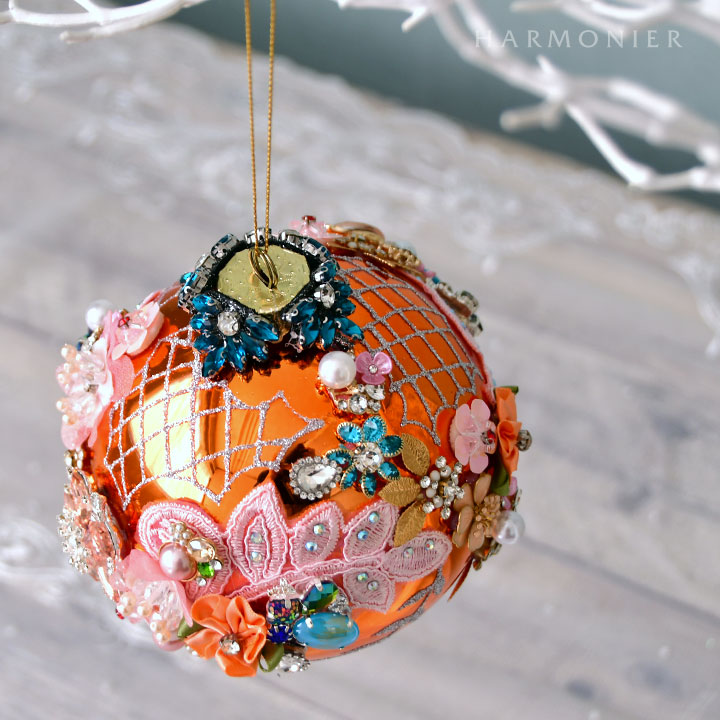 MRジュエルガラスオーナメント/ボール/シャイニーコパー｜輸入雑貨の