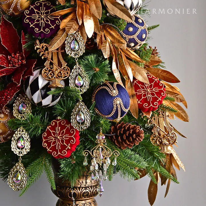 ゴールドハープオーナメント2コセット｜クリスマス雑貨の通販