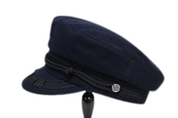 送料無料】ラシャ生地使用 組紐ロープ飾りつき マリンキャップ 帽子