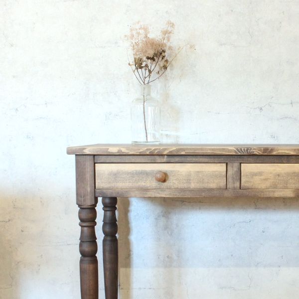 ろくろ脚デスク・引き出し付き