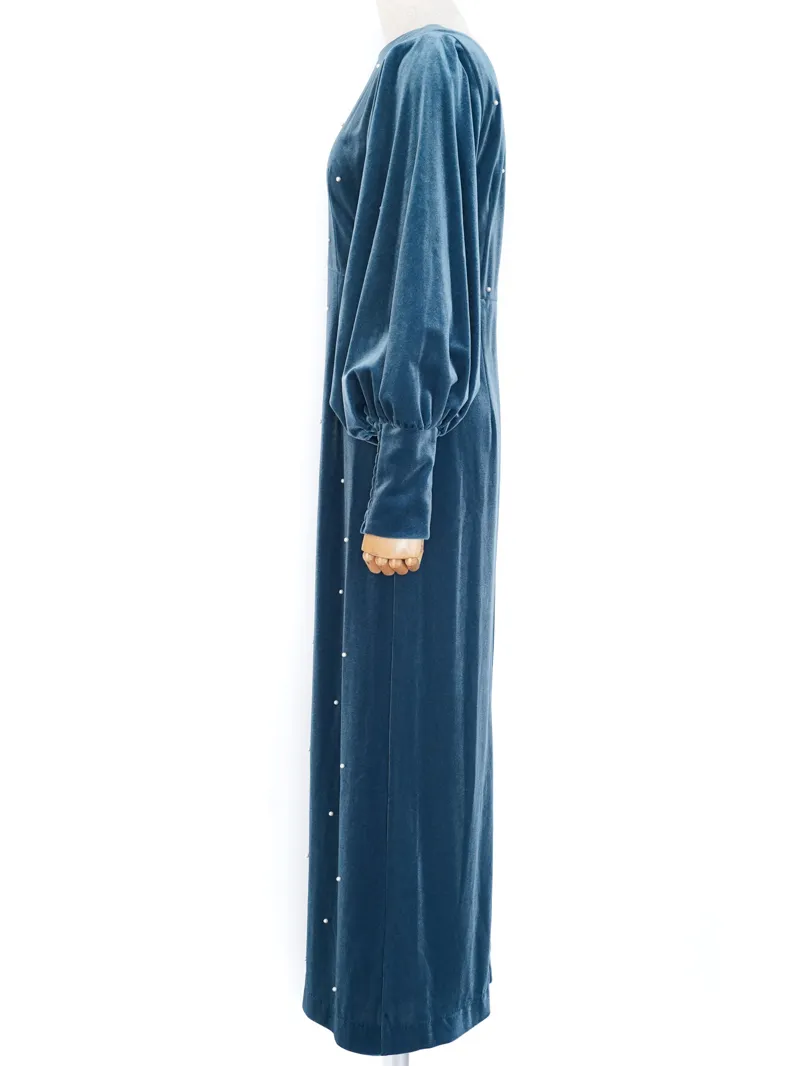 Ameri VINTAGE（アメリ ヴィンテージ）BACK OPEN PEARL VELOUR DRESS