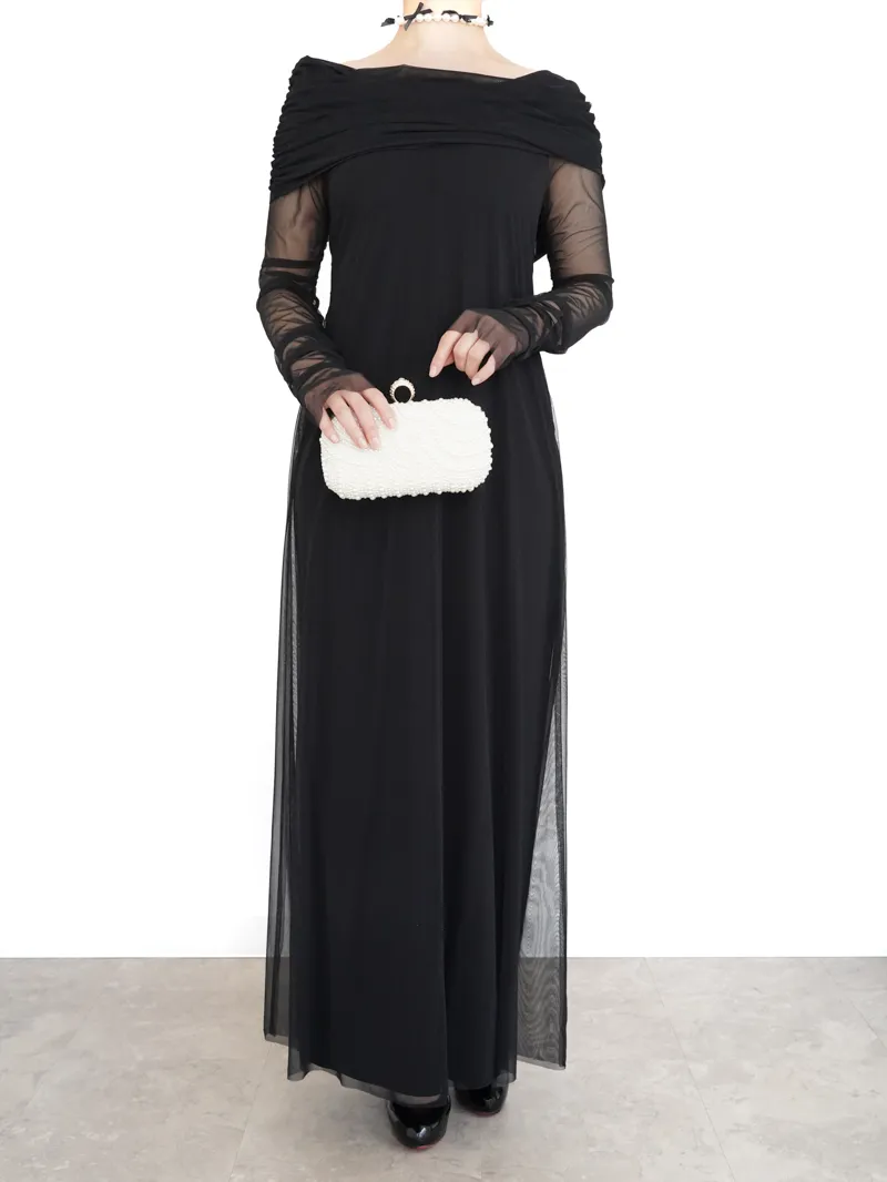 Ameri VINTAGE（アメリ ヴィンテージ）OFF SHOULDER TULLE LAYERED