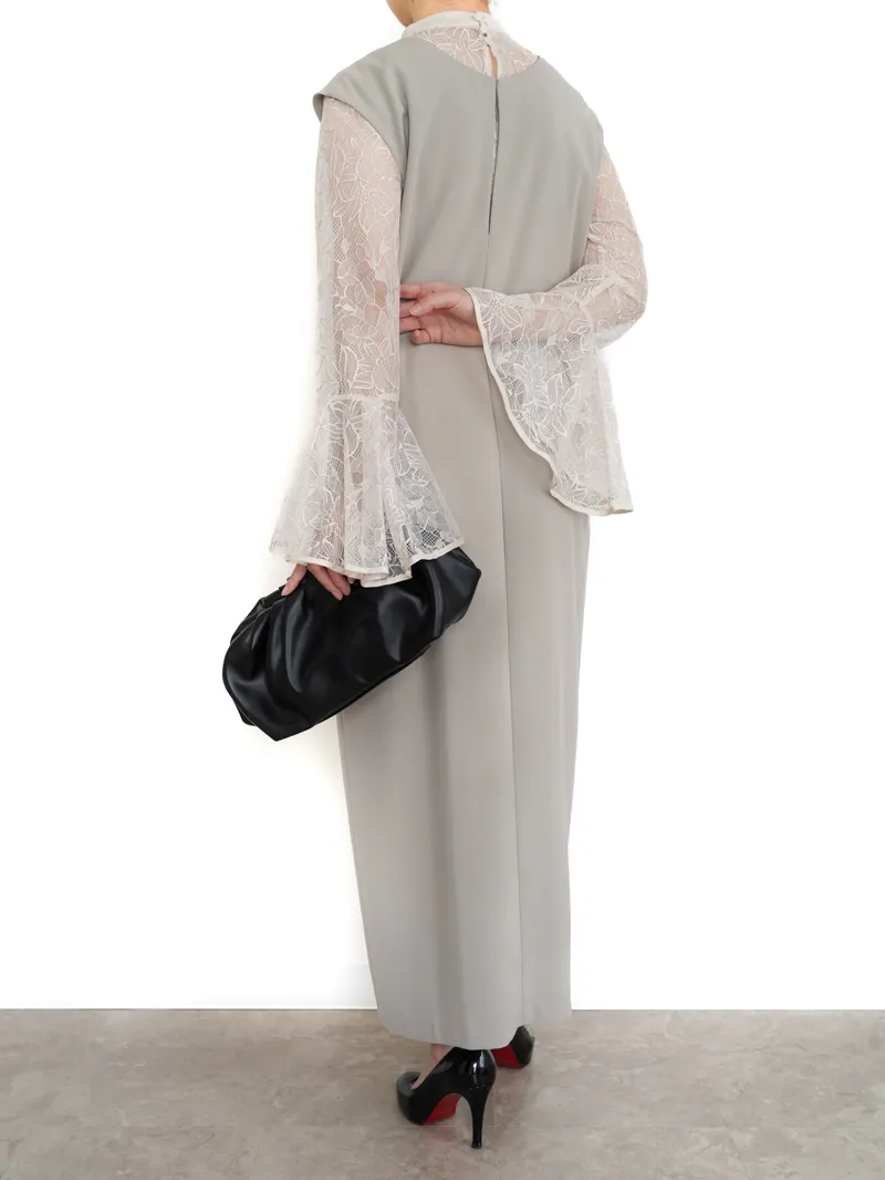 ANDRESD（アンドレスド）ベルスリーブスリットドレス（ミント/L