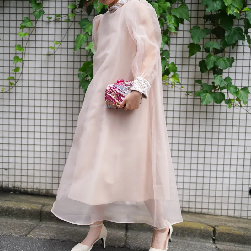 Acka.（エーシーケーエー）sheer over one-piece（ベージュ/2