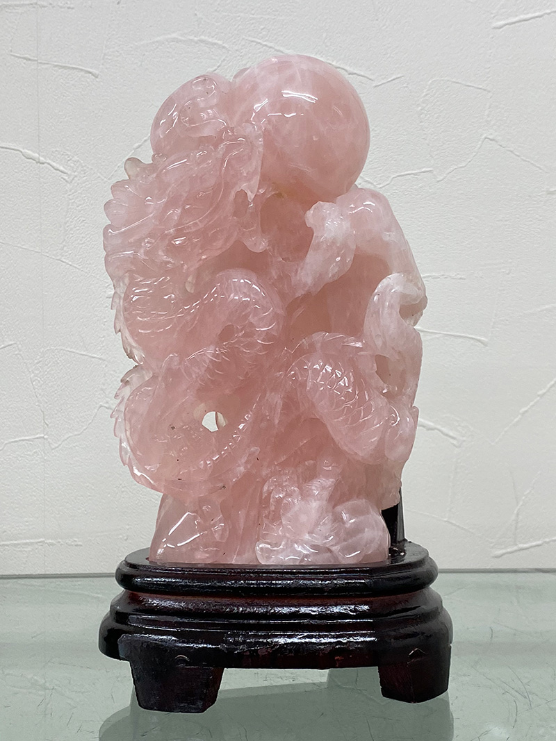 ローズ龍 ② No,761｜置物/彫り物 | 天然石・パワーストーンの卸専門店