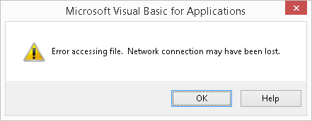 エラー: 「ファイルへのアクセス中にエラーが発生しました