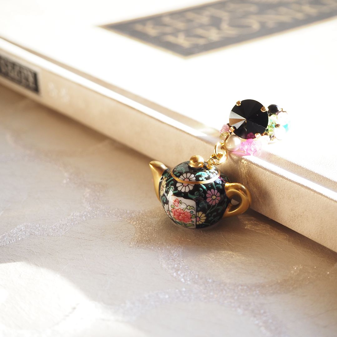 ヘレンド×Korino.I] ピンブローチ ペルル（西安の黒）