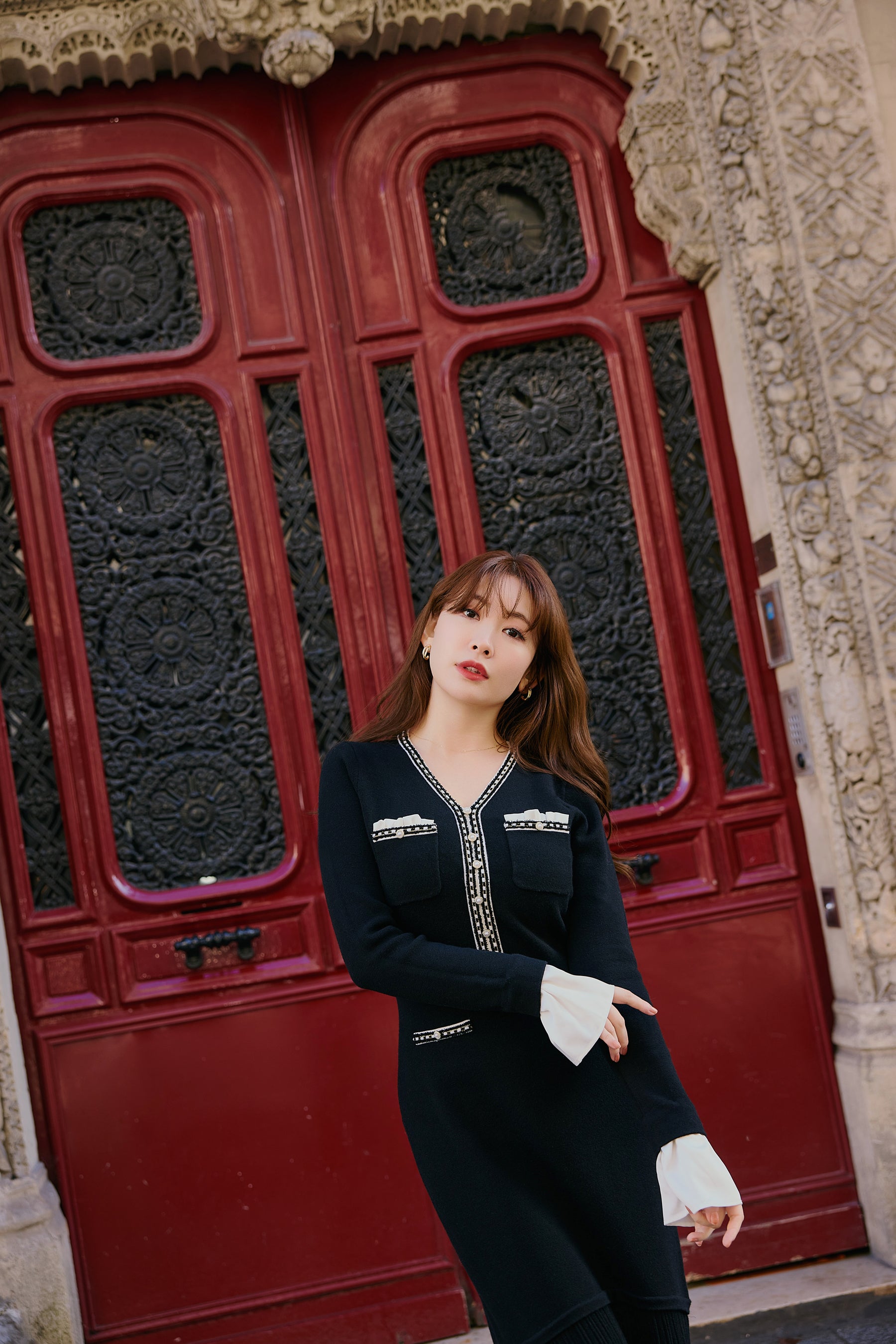 Isaline Long Knit Dress