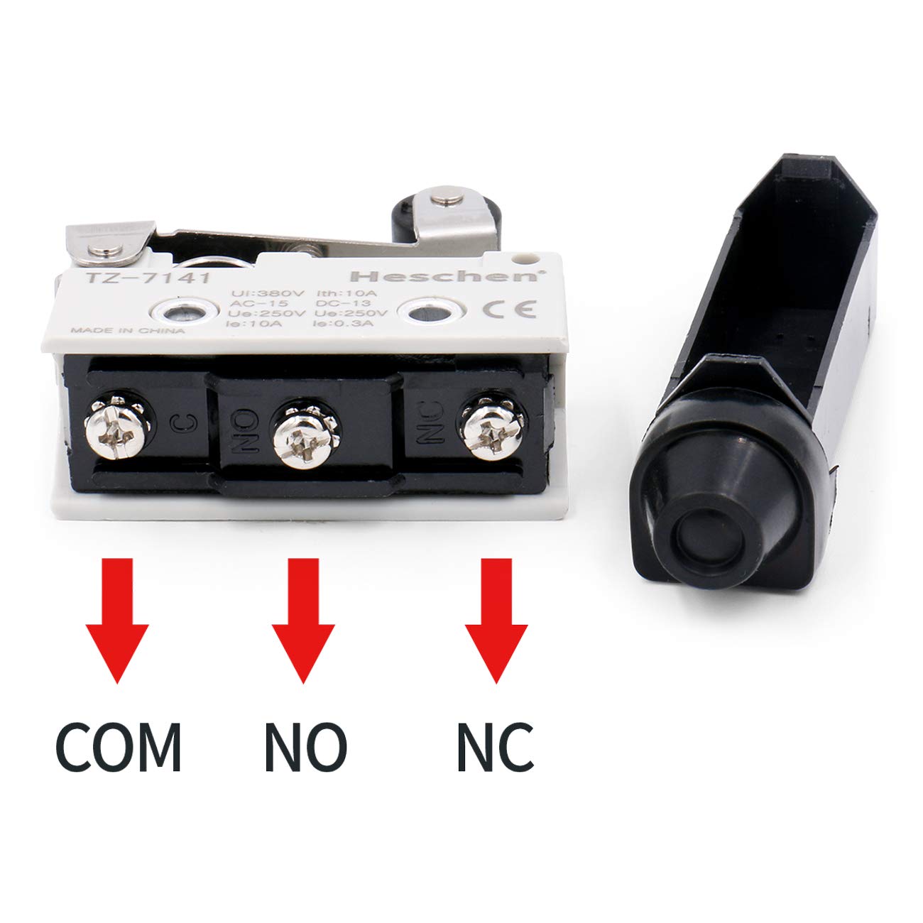 Horizontal limit switch TZ-7141 momentray short roller lever