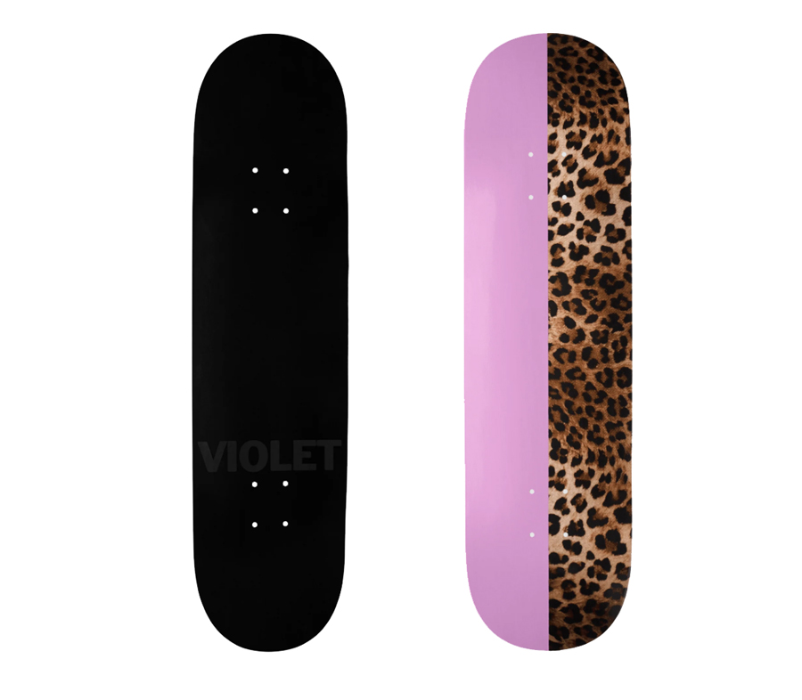 VIOLET LEOPARD DECK (8 x 31.7inch, 8.25 x 31.8﻿﻿inch ) デッキ