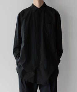 stein / シュタイン】OVERSIZED BREAKABLE LONG SHIRT - BLACK | 公式