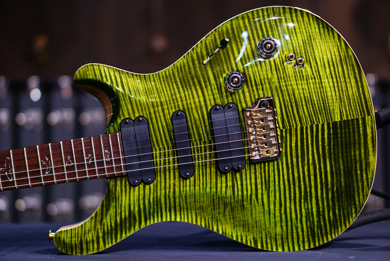 PRS 509 wood library w flame neck jade 10 Top 0374814