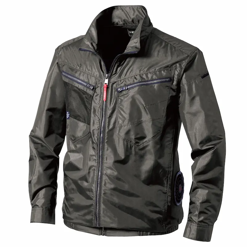 V7712サイドファン長袖ジャケット 空調機能を取り入れたファン付き作業