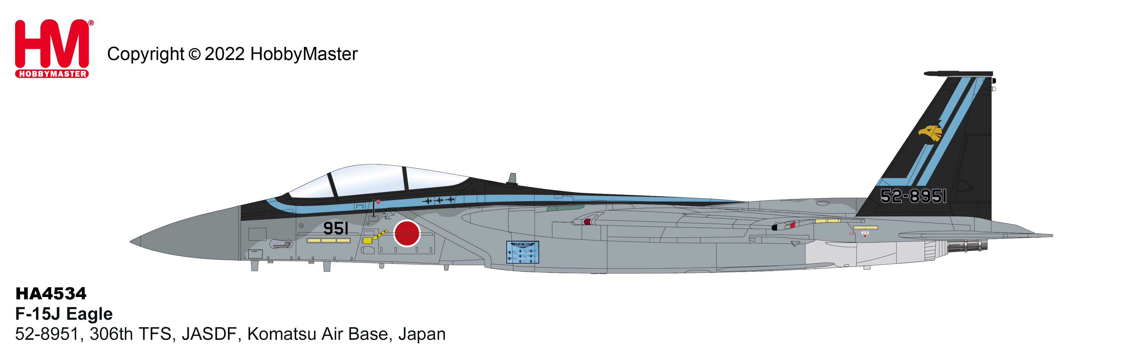F-15J Eagle 52-8951, 306th TFS, JASDF, Komatsu Air Base, Japan